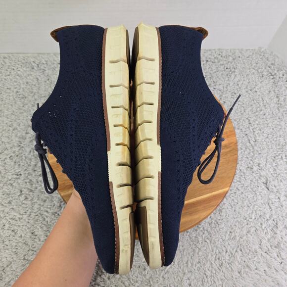 Cole Haan ZeroGrand Stitchlite Marine Blue Wingtip Casual Daily Oxford Mens 11 M - Picture 8 of 14